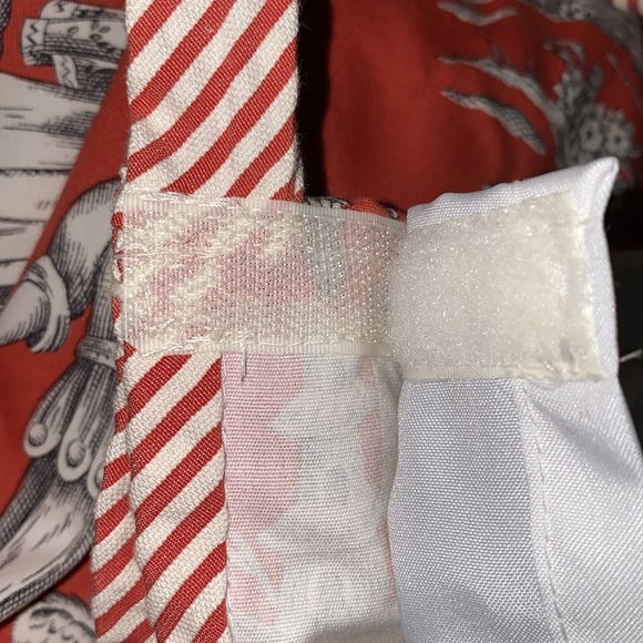 SHOWER CURTAIN Toile chinoiserie print fabric removable lining SZ 53” W X 78” L - Picture 10 of 10